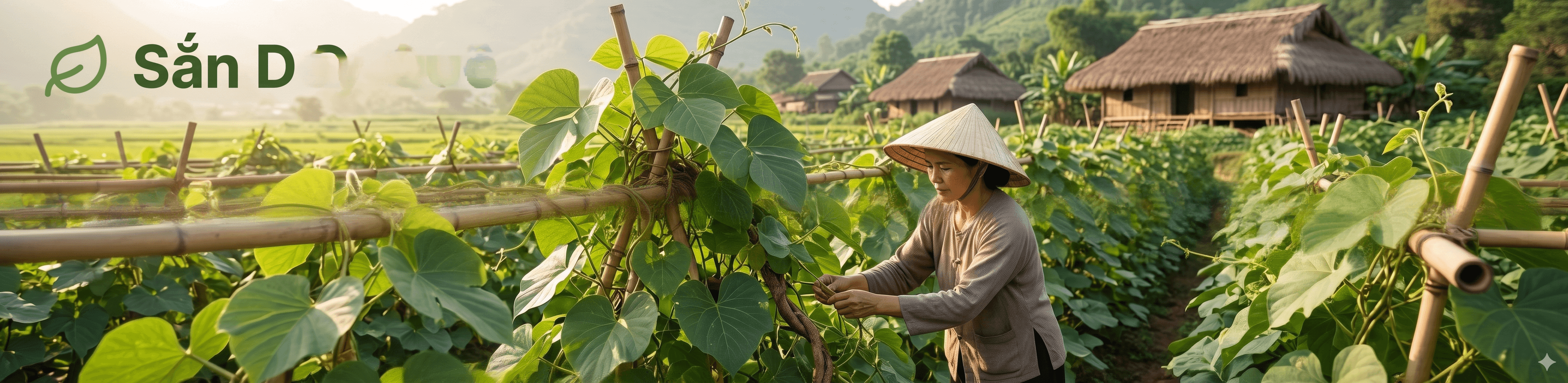 Thu hoạch sắn dây